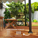 Pergola 3x2 m con Tettuccio Retrattile e Fori di Drenaggio in Acciaio e Poliestere Crema      
