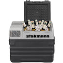 Frigorifero per Auto Barca Camper 52L con Compressore AC/DC 12V e 220V Portatile con Maniglia Grigio      