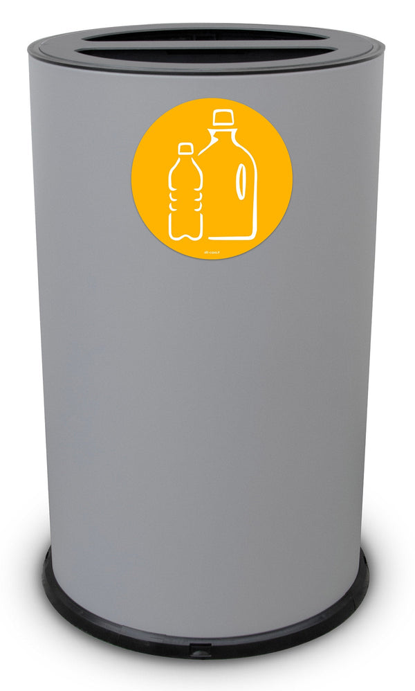 Pattumiera Per Raccolta Differenziata Ø 35x50 cm In Acciaio Verniciato 2 Scomparti Grigio prezzo