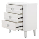 Comò Shine 81x84x40 cm in Legno MDF e Metallo Bianco