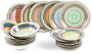Servizio Piatti 18 Pezzi in Stoneware Soriani Mambo Multicolor