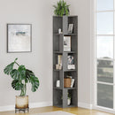 Libreria angolare 31,4x31,4x158,9 cm Piano cemento 5 ripiani
