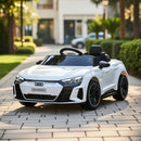 Macchina Elettrica per Bambini 12V Licenza Ufficiale Audi RS E-Tron GT con Telecomando Bianco