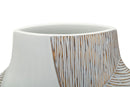 Vaso Resina Ho Chi Minh 35x13,5x37,5 cm in Resina Bianco effetto lavato      