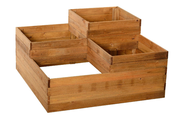 sconto Letto per Orto Fioriera Rialzato 90x90x46 cm in Legno