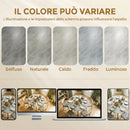 Tavolo Pieghevole 2-6 Persone Ø110x76 cm Ali Pieghevoli Struttura Acciaio Doppia X Grigio Cemento      