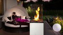 Stufa a Gas da Esterno 127,6x38,3x38,3cm Flig Gastonia Mini Nero Satinato con Telecomando