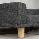Divano per Cani Taglia Grande 98x67x25 cm con Cuscino Sfoderabile in Poliestere e Legno Grigio Scuro      