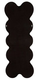 Specchio da Muro Monica Nero 58x4x160 cm in MDF e Poliestere e Specchio Nero      