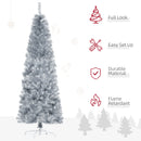 Albero di Natale Artificiale 210 cm 818 Rami Argento