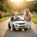 Macchina Elettrica per Bambini Licenza Land Rover Evoque 12V con Telecomando Bianco