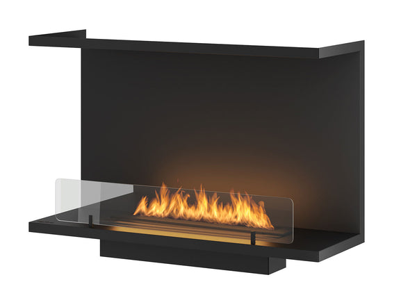 prezzo Camino a Bioetanolo da Incasso 80x50 cm Inside C 800 V2 Nero con Vetro