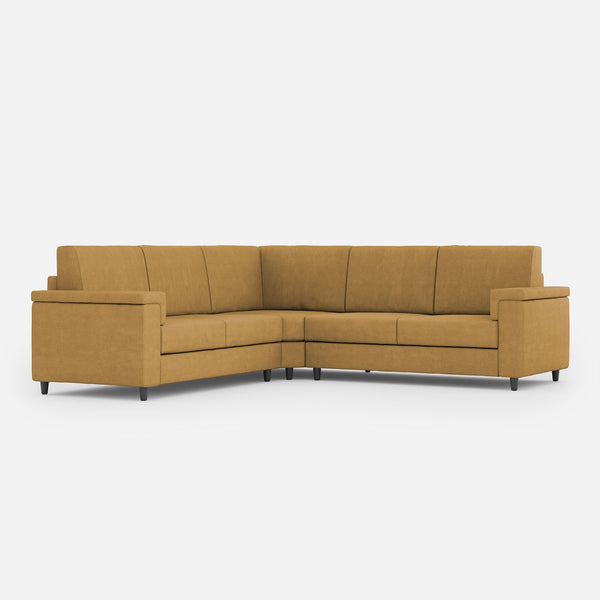 Divano Angolare 5 Posti 226x226x85 cm Marrak in Tessuto Ocra online