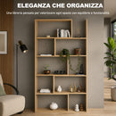 Libreria Modulare Apribile 72x22x200 cm Scaffale Libri Componibile in Legno  Quercia     