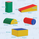 Set 5 Costruzioni Morbide per Bambini 1-3 Anni in Finta Pelle e Schiuma Multicolore   