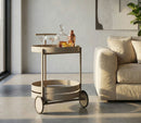 Carrello Saturno Tortora 40x49,5x61 cm in Metallo Grigio tortora      