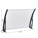 Pensilina Tettoia in PVC e Plastica 140x80 cm Trasparente 