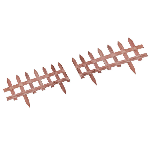 online Staccionata in Legno 12 Pezzi H34 cm per Aiuole Giardino e Orto