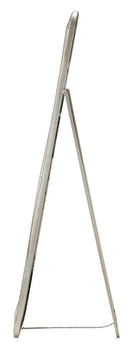 Specchio da Terra Silver 46x2x153 cm in Ferro e MDF e Specchio Grigio      