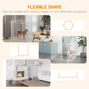Cancelletto di Sicurezza per Animali Domestici 123x102x90 cm in Metallo e Plastica Bianco