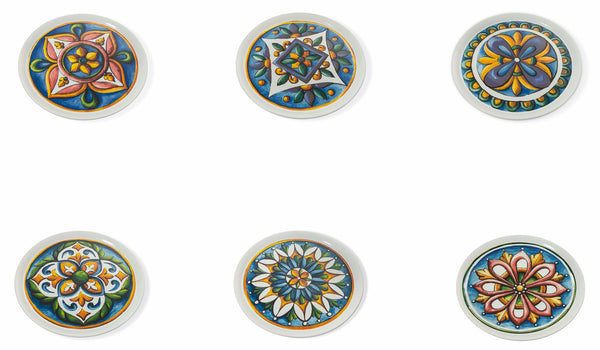 Set 6 Piatti Pizza Ø33x2 cm in Porcellana Villa d'Este Home Tivoli Maioliche sconto