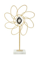 Decorazione Glam Daisy 24x10x37,5 cm in Ferro Oro