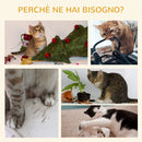 Albero Tiragraffi per Gatti con Cuccia e Piattaforma 104H cm Rivestimento in Sisal e Peluche Bianco Crema      