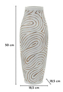 Vaso Resina Oblix Ø18,5x50 cm in Resina Bianco effetto lavato      