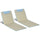 Set 2 Sdraio da Spiaggia 53x124x35-45 cm con Schienale Regolabile e Poggiatesta Beige e Azzurro