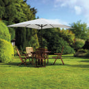 Ombrellone da Giardino Cuba Ø 300x236 cm Struttura in Acciaio e Copertura in Poliestere Écru      