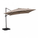 Ombrellone da Giardino Saturno Decentrato 3x3 m in Alluminio Blu Telo Tortora