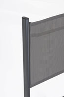 Set 4 Sedie da Giardino 46x58x80 cm in Acciaio e Textilene Martinez Antracite