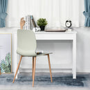 Scrivania porta PC dal Design Moderno e Minimal 105x50x76 cm in Legno e Acciaio Bianco      