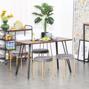 Set 4 Sgabelli Imbottiti Ø41,5x46 cm in Poliestere Vellutato Oro e Grigio