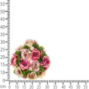 Set 2 Coroncina Artificiale con Rose Larghezza 30,5 cm 