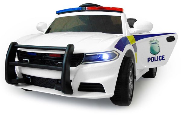Macchina Elettrica Polizia per Bambini 12V Babyfun Police Bianca online