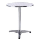 Tavolo a Colonna Ø60x70 h cm in Alluminio Grigio