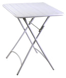 Set Tavolo e 2 Sedie Pieghevoli da Giardino in Metallo Rovigo Bianco