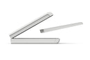 Lettino da Giardino Prendisole 187,5x58x29 cm Reclinabile in 4 Posizione Keter Mallorca Effetto Juta Bianco
