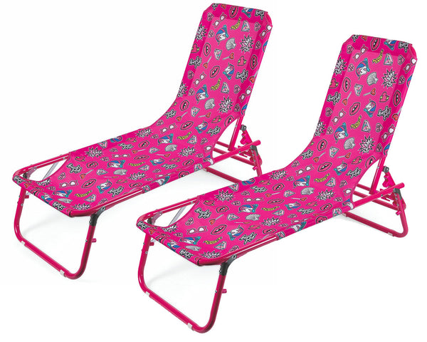 Set 2 Lettini Prendisole da Giardino per Bambini in Acciaio Soriani Oxford Glamour acquista