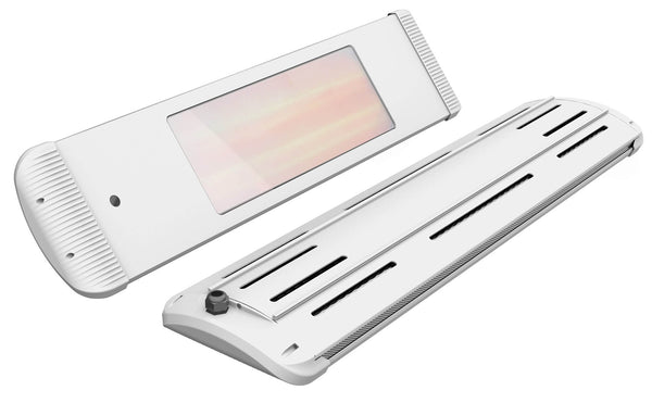 Stufa Elettrica ad Infrarossi 118x25x7,5 cm da Parete 2400W Dimmerabile Moel Aaren Bianco acquista