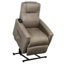 Poltrona Relax Elettrica Kalika con Alzapersona Lift 1 Motore in Microfibra Marrone Chiaro