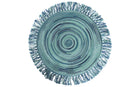 Set 6 Tovagliette Tonda con Frange Ø44 cm Villa d'Este Home Tivoli Baita Acqua