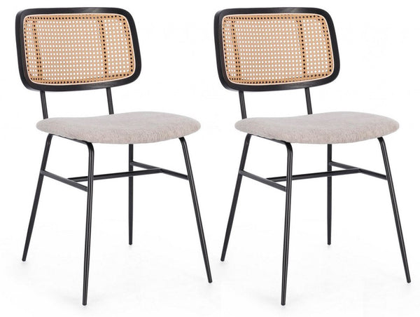 Set 2 Sedie 45x59x80,5 cm Sienna in Tessuto online