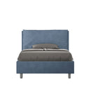 Letto 1 Piazza E Mezzo Imbottito in Microfibra Antea Large Blu Varie Misure