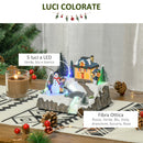 Villaggio Natalizio Luminoso con Movimento e Luci LED Multicolore