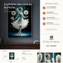 Dipinto su Tela Laccato Dancing con Cornice 72x4x102 cm in Pino e Tela e Plastica      