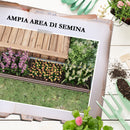 Letto per Orto Rialzato 240x60x30 cm Fioriera per Fiori o Coltivazione a Fondo Aperto in Acciaio Galvanizzato Effetto Legno      