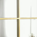 Specchio Moderno a Parete a Forma di Arco 70x50 cm per Camera da Letto e Soggiorno in Vetro e Metallo Oro      