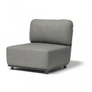Poltrona Centrale Galapagos 71x85x83 h cm in Alluminio Antracite